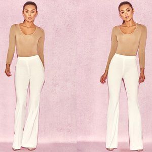 House of CB 'Rosella' Tan Seamless Knit Scoop Neck Stretch Bodysuit